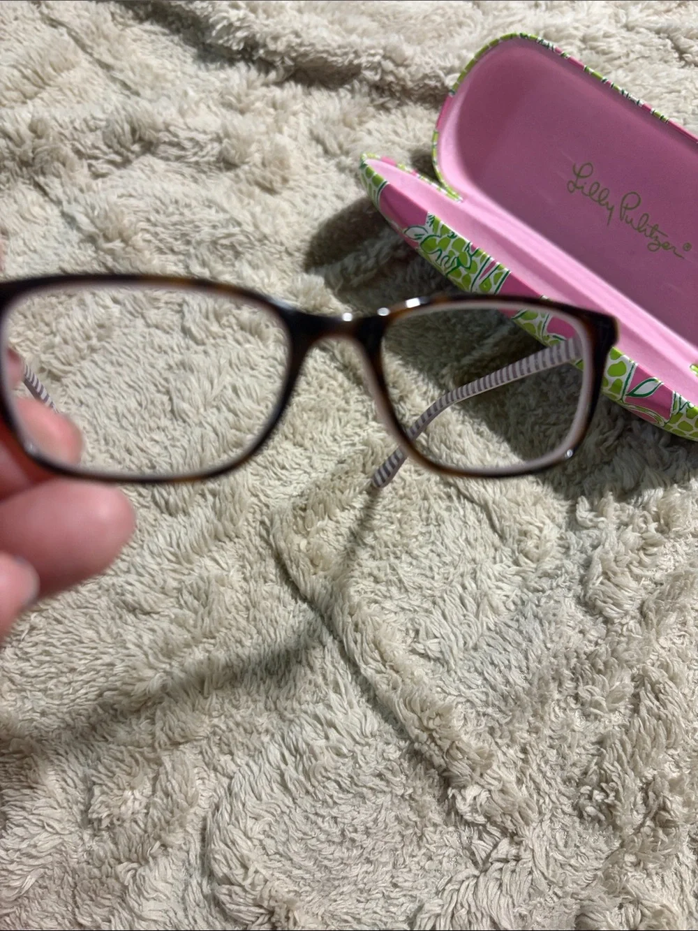 Lilly Pulitzer Kids Pink Eyeglasses with Patterned Arms